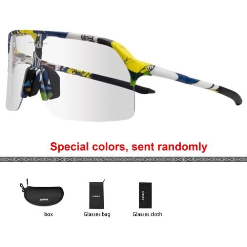 2021 Photochromic 1 Lens Cycling Glasses Mens Womens Road Bike Sport Goggle Bicycle MTB Riding Sunglasses Fishing Eyewear