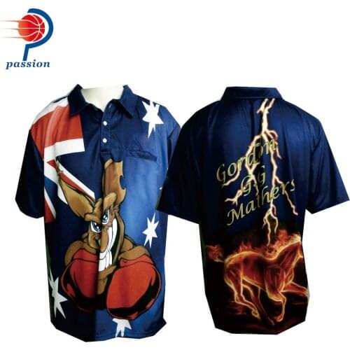 25 USD Each High Quality Popular Design Sublimated Kangaroo Boxing Aussie Dart Shirts