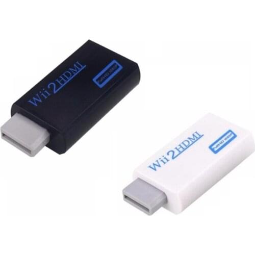 500pcs Full HD 720P 1080P Wii2HDMI Adapter For Wii to for HDMI Converter 3.5mm Audio Video Output for HDTV Monitor Displayer