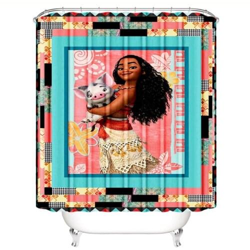 African girl waterproof fabric shower curtains room bath decor toilet bathroom curtain waterproof