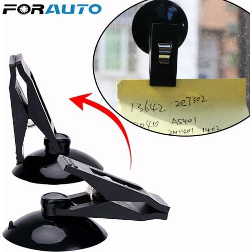 FORAUTO 2 Pcs/Lot Car Clip with Suction Sucker Window Mount Holders For Sun Shade Curtain Cloth Auto Cards Ticket Clips