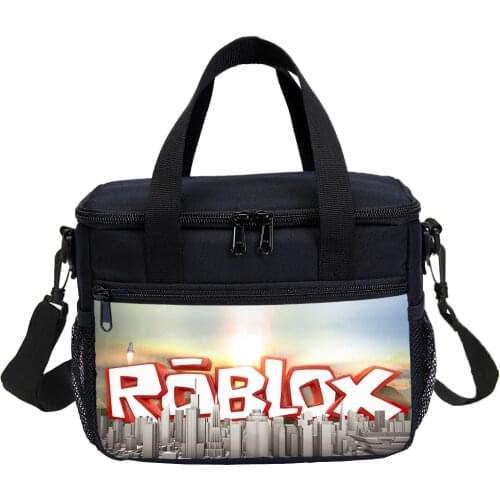 Roblox game Design Lunch Box Lunch Bag for Women and Children waterproof Portable Insulated Lunch Bag Food Bag Picnic Bag