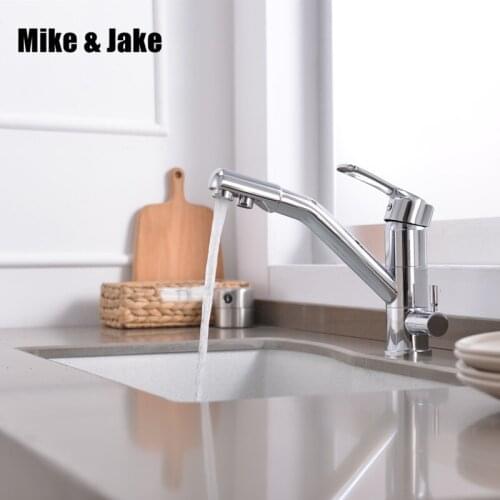 Filter kitchen Tap Faucets 3 function Kitchen Mixer Torneiras double function Faucet Chrome Finished Water Filter 3 Way sink tap
