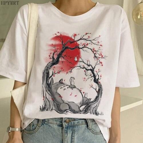 Totoro Studio Ghibli Harajuku print T Shirt Summer Women Ullzang Leisure Tshirt Funny Cartoon T-shirt Cute Anime Tops Tee Female