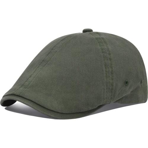 VOBOOM Newsboy Cap Men Spring Fall Golf Caps Twill Cotton Classic Flat Hat Ivy Hats Cabbies Headpiece 062