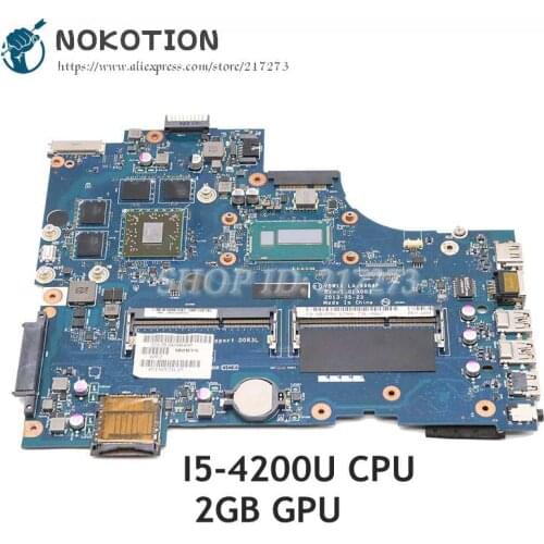 NOKOTION For Dell inspiron 17R 5737 Laptop Motherboard CN-091M09 091M09 LA-9984P I5-4200U CPU DDR3L HD8870M graphics
