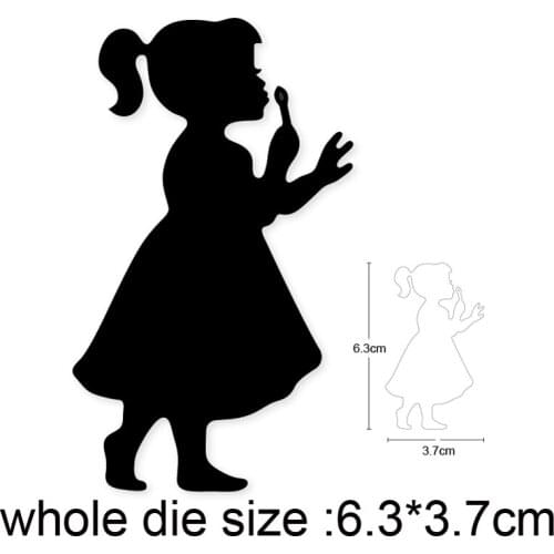 Girl blowing Bubbles Metal Cutting Dies stamp and dies Stencils Scrapbooking dies album Card Making Embossing Die Cut Craft dies