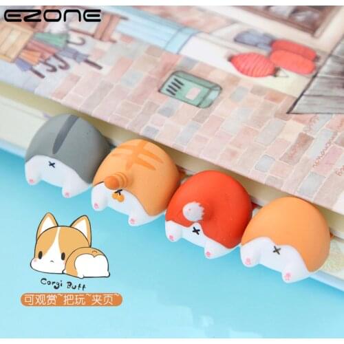 EZONE Lovely Cartoon Bookmarks Dog Cat Hamster Fox Ass Novelty Stationery Book Reading Item Creative Gift for Kids Children