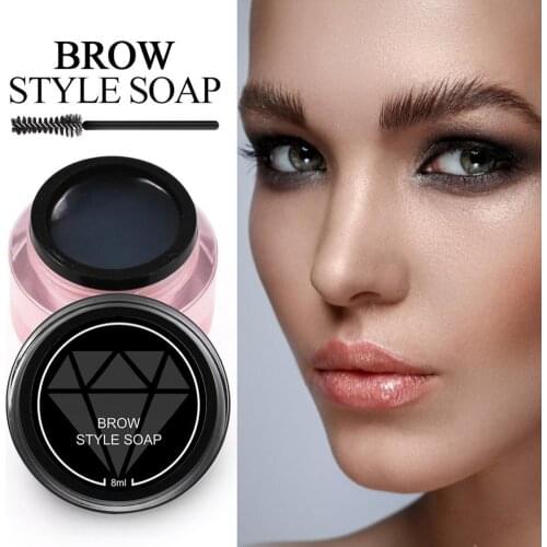8ml Eyebrow Soap Gentle Texture Repair Eyebrows Colorless 3D Effect Waterproof Eyes Makeup Soap for Face Wild Brow Styling Soap