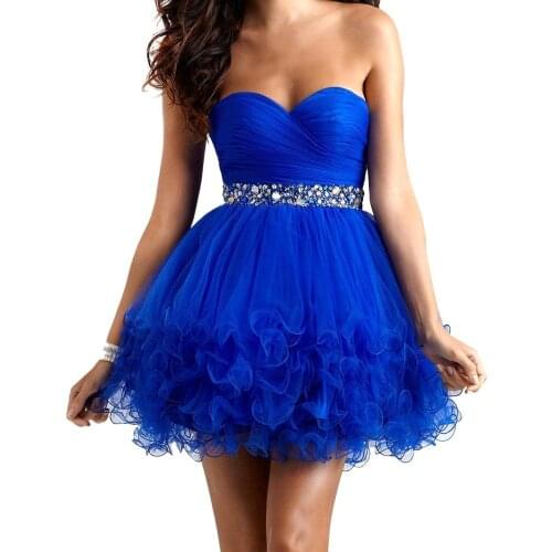 New Arrival Royal Blue Homecoming Dresses 2019 Pretty Sweetheart Mutil Layer Party Dress Short 8th Grade Graduation Prom Gowns