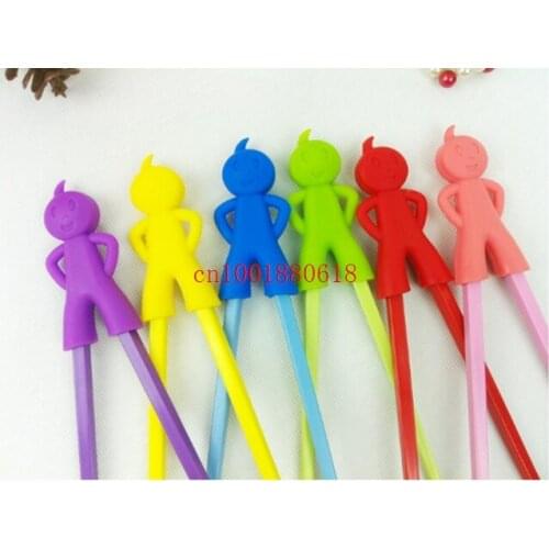 Fedex DHL Free shipping Wholesale children learning chopsticks plastic toy infant chopsticks ,100pcs/lot