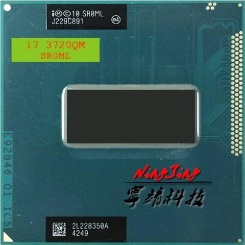 Intel Core i7-3720QM i7 3720QM SR0ML 2.6 GHz Quad-Core Eight-Thread CPU Processor 6M 45W Socket G2 / rPGA988B