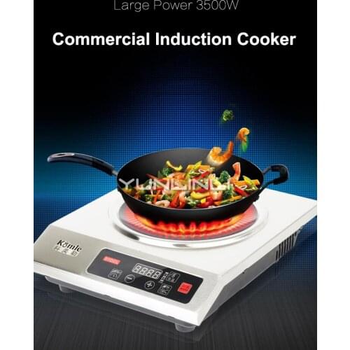 Commercial Household Induction Cooker 3500W High Power Concave Electromagnetic Cooker Flat Meal Soup Cookware Machine FGH3.5KW