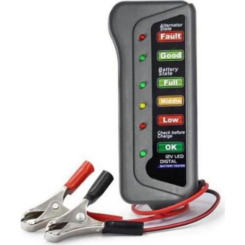 Car Battery Tester DC12V Battery Tester 6 LED Llight Display Car Battery Diagnostic tool Auto Battery Tester For Car