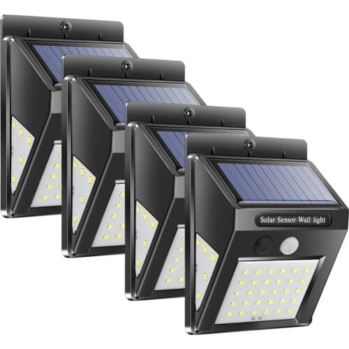 2019 New 30/40 LED Solar Power Sensor Outdoor Wall Lamp Street Lamp Energy-saving Waterproof Garden Backyard Safety Light