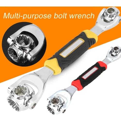48in 1 Multipurpose Bolt Wrench 360 Degree Rotation Multifunctional Stainless Steel Spanner Universal Wrench For Screw Nut