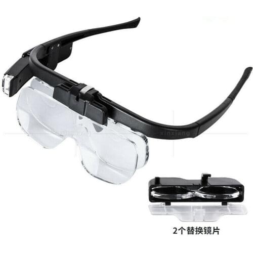 Lighted Beauty Eyelashes Magnifying Glasses Rechargeable Magnifying Glass with Led Lights Repairing Helping Hand Magnifier Loupe