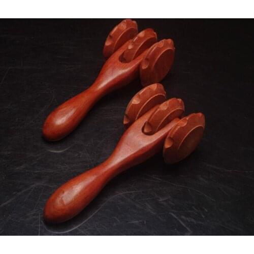 Vietnam Redwood Three wheels Massager Hand Push Wooden Faders Back Legs Abdomen Back Manual Massage Roller Health Care Tools