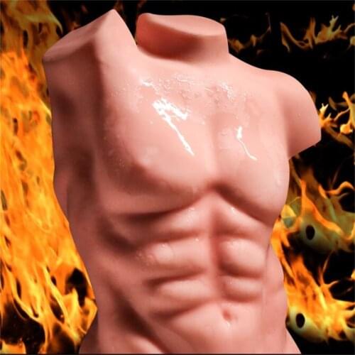 High-Quality Tpe Plastic Half Body Muscle Male Sewing Mannequin Hand Cloth Solid Silicone Doll Simulation Device Breast D491