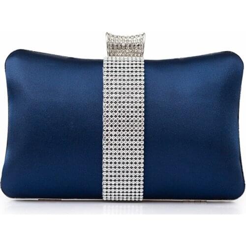 Womens Rhinestone Evening Clutch Bag Fashion Party Purse Luxury Folds Wedding Clutch for Bridal Exquisite Ladies Handbag