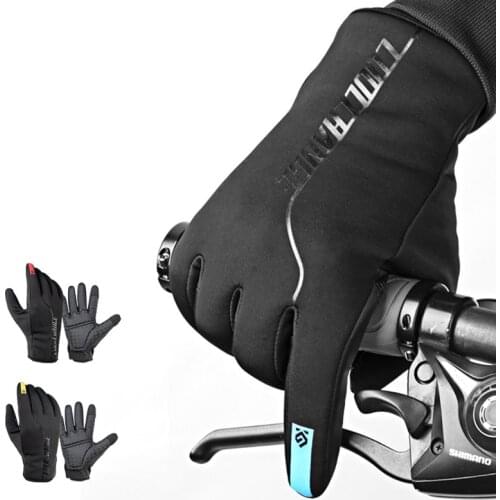 New Store Winter Cycling Gloves Thermal Warm Windproof Full Finger Bike Gloves Anti-slip Touch Screen Bicycle Gloves Men Women