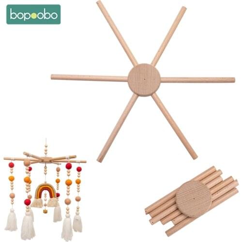 1Set Mobile Baby Hanger Baby Mobile Crib Hanger Frame Mobile DIY Crafts Frame Mobile Holder Wood Newborn Toy ChildrenS Goods