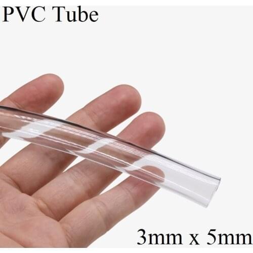 1M 3mm x 5mm PVC Tube Transparent Soft Pipe Antifreeze Oil Hose Garden Irrigation Soft Hose Plant Watering Pots Irrigation Tube