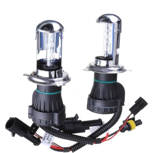 2PCS H4 55W Car HID Xenon Headlights Hi/Lo Bi Beam Headlamp Bulb 3000K-15000K