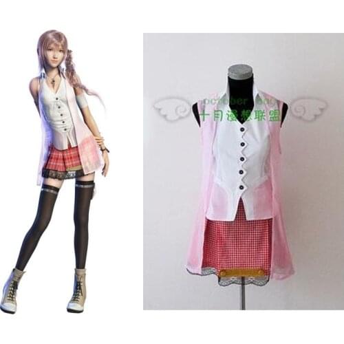 2016 Sierra Cosplay Costume Final Fantasy FF XIII 13 Serah Farron Halloween Fantasia Cosplay Costumes For Women