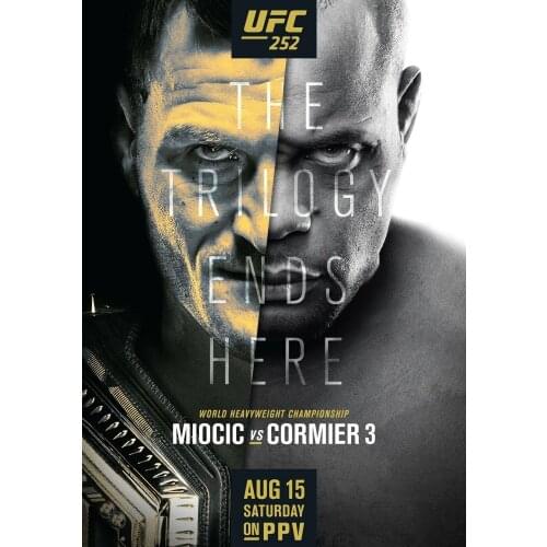 252 Stipe Miocic vs. Daniel Cormier 3 Art print Silk poster Home Wall Decor