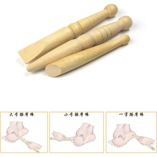 3 in 1 Solid Wood Point Acupoint Massage Stick Acupressure Foot Reflexology Pulse Therapy Body Meridian Muscle Scraping Massager