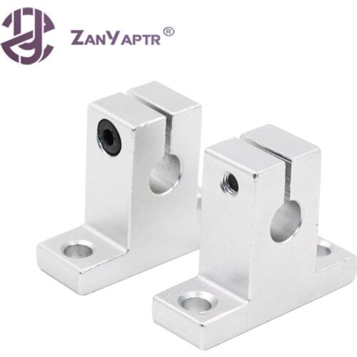 4Pcs/lot SK12 linear rail shaft Support 12mm Linear Rail Shaft Support XYZ Table CNC and for 3D printer sliding table