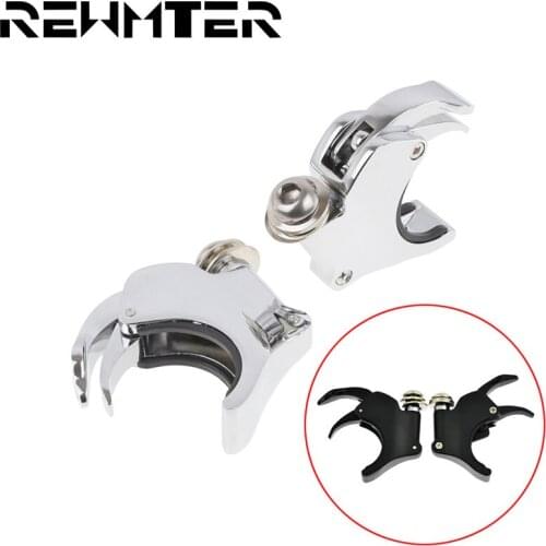 49mm Detachable Windshield Clamps Bracket One Pair For Harley Dyna Wide Fat Bob Street Wide Glide 06-16 XL1200X 16-Up VRSCX 07