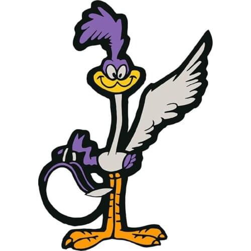 Car Stickers Decor Motorcycle Decals Roadrunner with Helmet Decal Decorative Accessories Creative Waterproof Suitable for Car