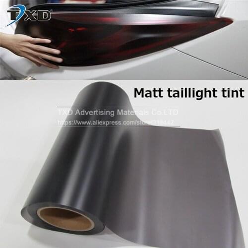 Car styling Matte Black Headlight Film Tint Taillight Motorbike Headlight Rear Lamp smoked Tinting Film Matt smoke