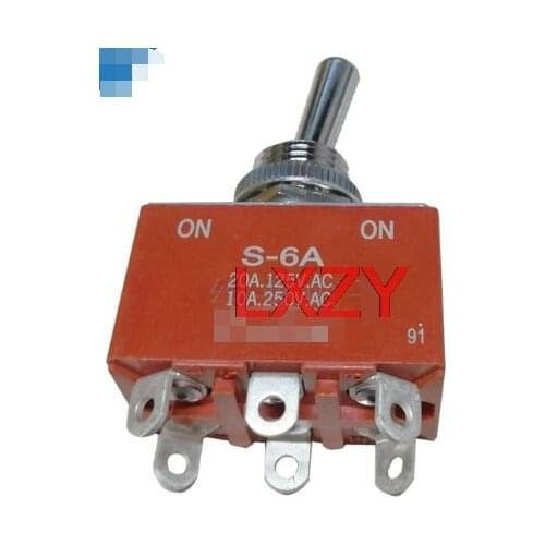 Free Shipping 2Pcs/Lot S-6A S6a Damt 6-Leg 2-Speed Bipolar Band Soldering Piece 20a125vac Oscillating Switch