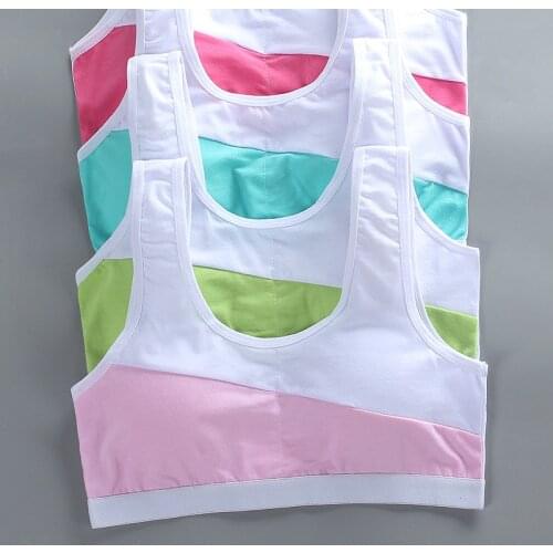Girls bra development period buckle cotton no steel ring vest vest bra student sports underwear training bras for girls