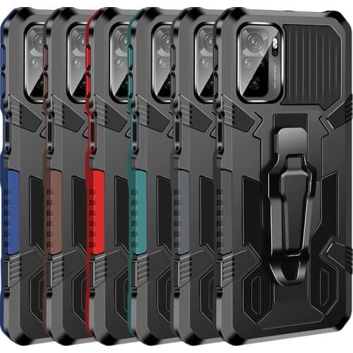 For Xiaomi Redmi Note 10 4G Case Hard PC Armor shockproof With Stand protective Back Case for Xiaomi Redmi Note 10S note10 shell