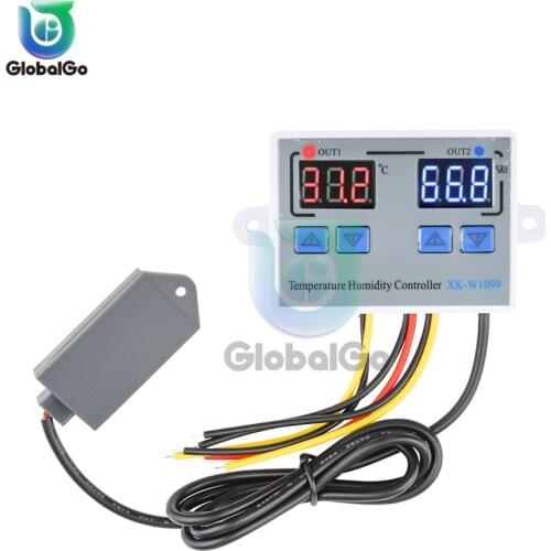 W1099 Digital Thermostat Humidity Controller Egg Incubator Temperature Humidity Controller 10A Direct Output Hygrometer Control
