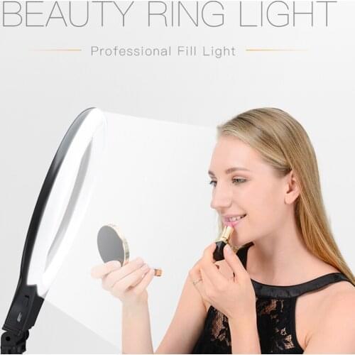 DC5V Fill Light Selfie Camera Lamp USB Powered Adjustable Brightness Color Temperature Changing Rotatable Illumination Angle