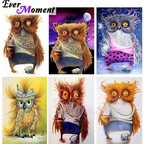 DIY 5D Owl Diamond Painting Full Square Diammond Embroidery Animals 3D Cross Stitch Kits New Arrival Needlework Kits ASF508