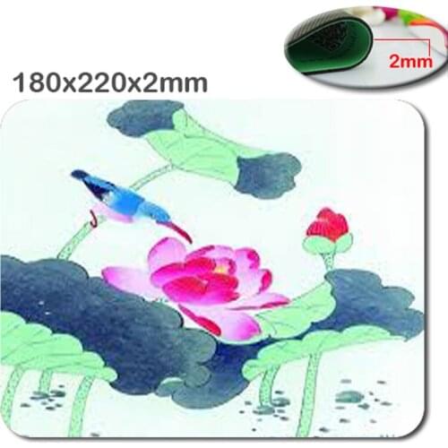 DIY Lotus Anti - Slip fast Laptop mouse pad printing mobile size 220 * 180 * 2 mm high new soft rubber game mouse cool mouse pad