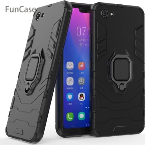 For Vivo Y83 Case Cover Silicone TPU and Hard PC Ultra Luxury Armor Shockproof Metal Ring Holder Case for Vivo Y83 funda