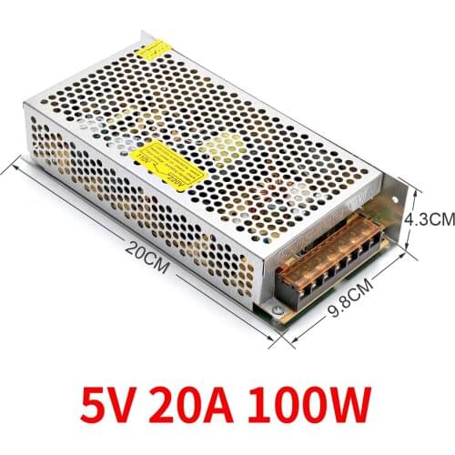 Switching power lamp transformer 5V 20A 100w LED strip closed circuit TV adapter