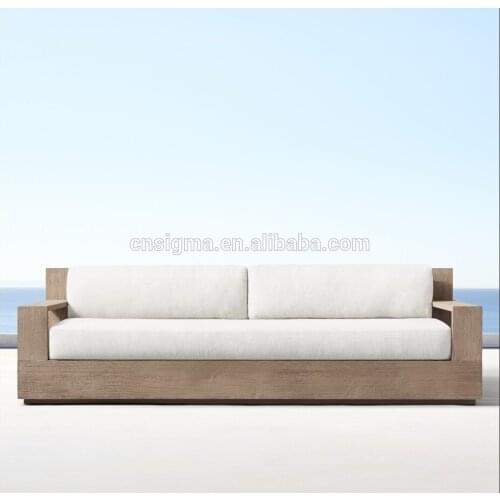 Garden outdoor patio raw wooden 84" teak classic sofa bench furniture