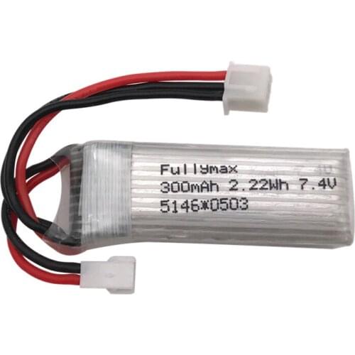 7.4V 300mAh 25C Lipo Battery for XK DHC-2 A600 A700 A800 A430 For WLToys F959 RC Airplane RTF