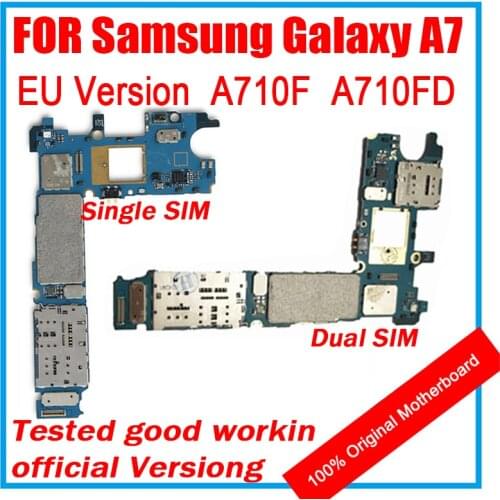 For Samsung Galaxy A7 A710F A710FD motherboard one SIM A710F two SIM A710FD with full chips official Android Install