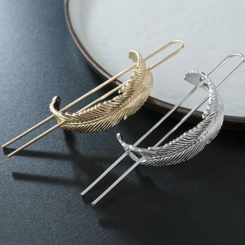 Retro Metal Hairpins Ponytail Holder Ties Geometric Leaves Hairband Headwear Barrettes Girls Hair Clip Accessories for Women