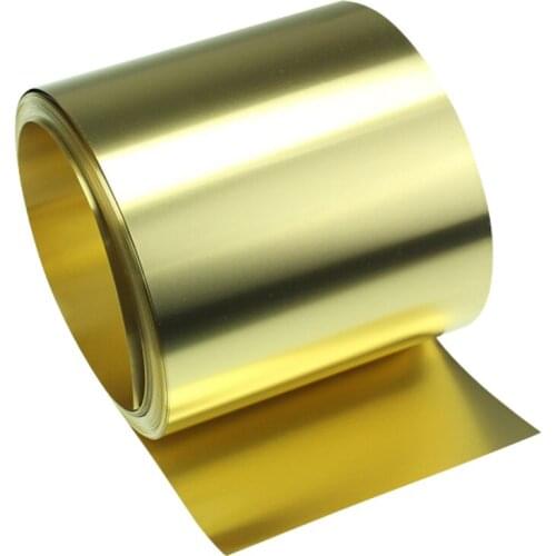 1pc 0.6-1mmx200mmx1M Metal Brass Sheet Thin Foil Plate Shim Industry Home Materials for Metalworking Welding