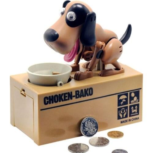 Cute puppy piggy bank piggy bank piggy bank coin box can be electronic puppy piggy bank children children birthday gifts